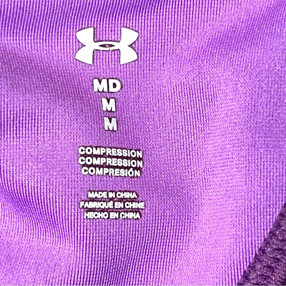 Under Armour sports bra Mid Keyhole Compression Sports Bra purple women size M - Picture 3 of 4
